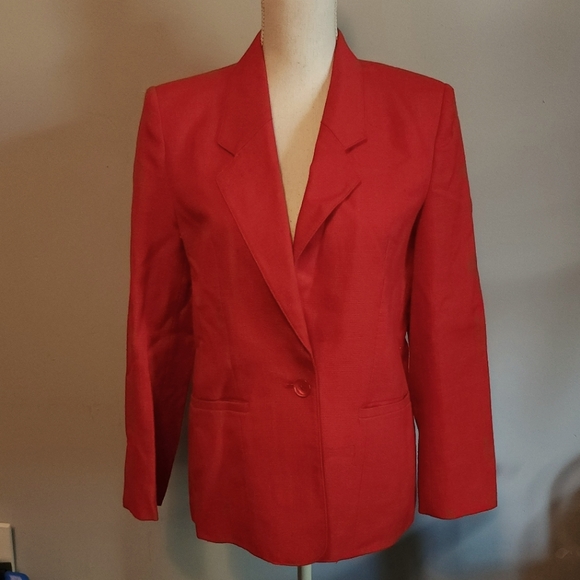Investments Jackets & Blazers - Investments Red blazer jacket 8